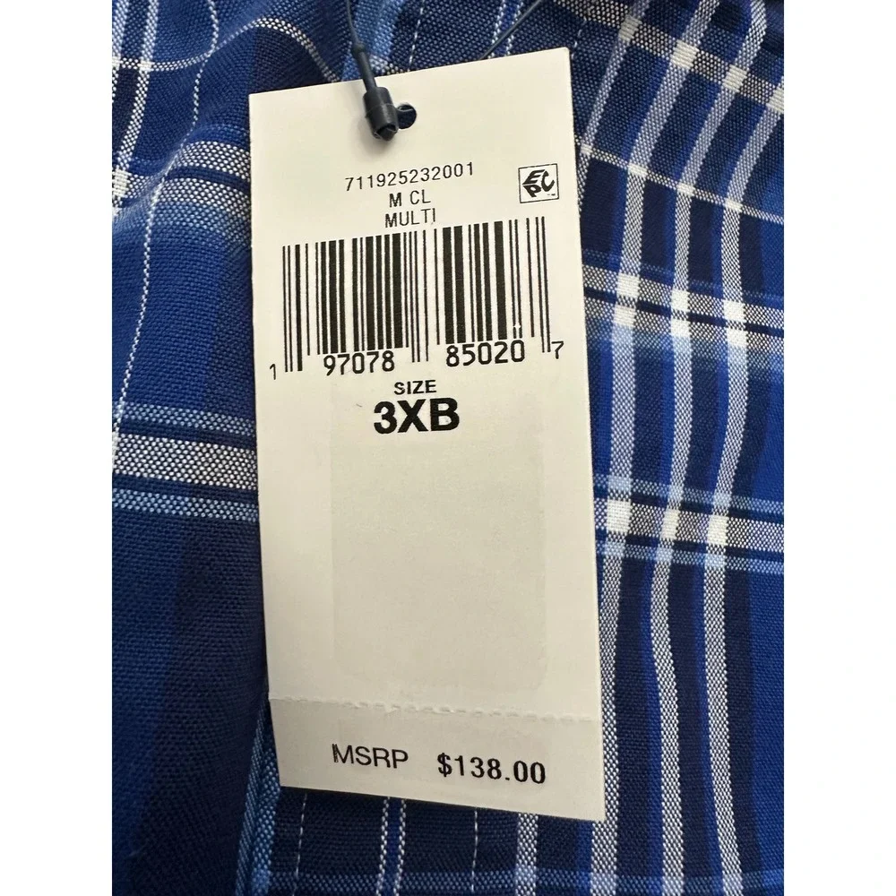 NWT $138 Polo Ralph Lauren Mens 3XB Pony Plaid‎ Oxford Button Down Shirt Big